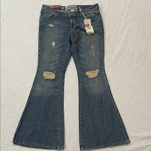 Massimo Distressed Bell Bottom Flare Jeans Sz 11